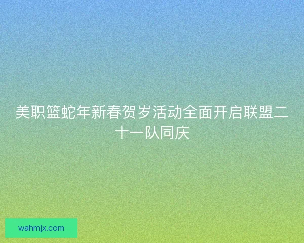 美职篮蛇年新春贺岁活动全面开启联盟二十一队同庆